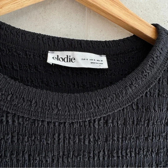 Elodie Black Bodycon Texture Dress S / Small - Picture 5 of 8